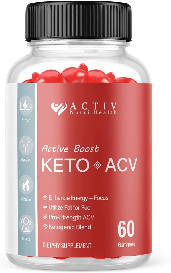 (1 Pack) Activ Active Boost Keto ACV Gummies - Supplement for Weight Loss - Energy & Focus Boosting Dietary Supplements for Weight Management & Metabolism - Fat Burn - 60 Gummies