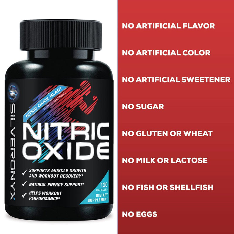 Extra Strength Nitric Oxide Supplement L Arginine 3X Strength - Citrulline Malate, AAKG, Beta Alanine - Premium Muscle Supporting Nitric Booster for Strength & Energy to Train Harder - 120 Capsules