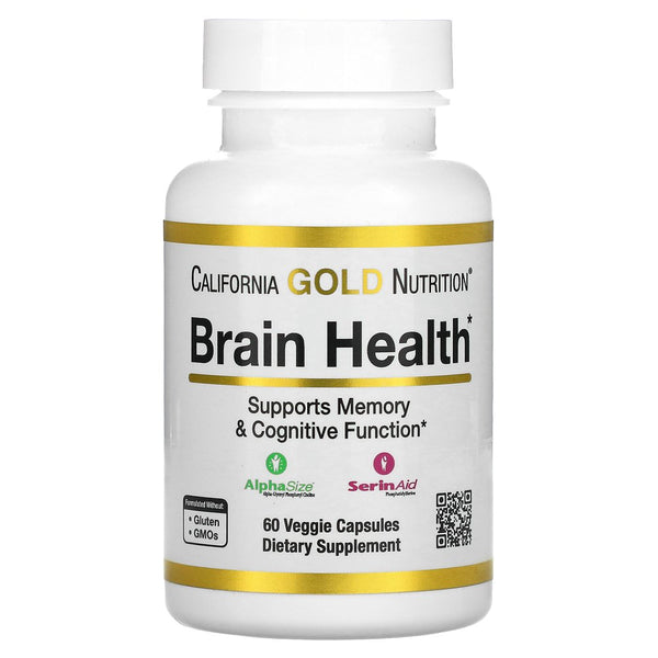 California Gold Nutrition Brain Health, 60 Veggie Capsules