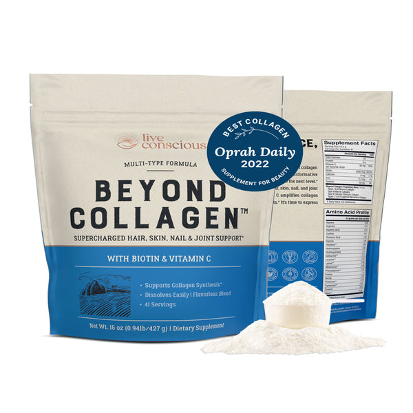 Live Conscious beyond Collagen Powder with Biotin & Vitamin C, 10G, 41 Servings