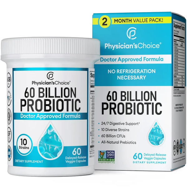 Physician’S Choice 60 Billion Probiotic, for Women & Men, 60 Count, Digestive & Gut Health
