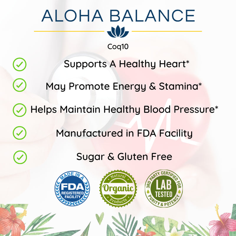 Coq10 - Ubiquinol - Supports Healthy Heart - Fast Absorption - Heart & Cellular Energy by Aloha Balance