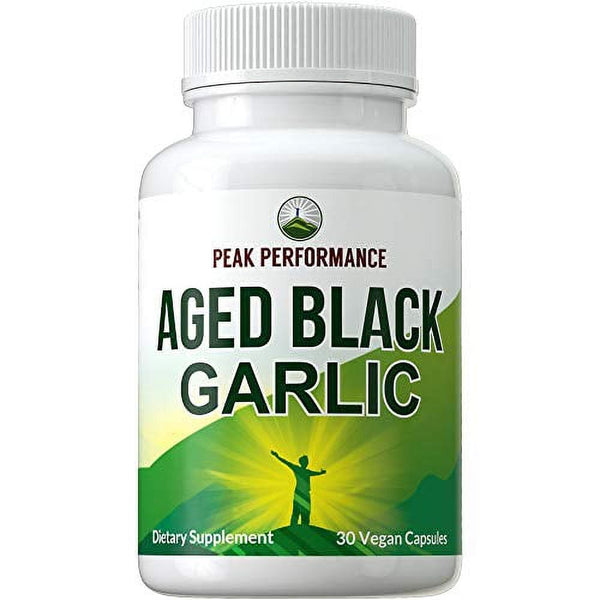 Organic Aged Black Garlic Capsules. Raw Vegan Pure Odorless Extract Supplement Pills for Blood Pressure, Cholesterol, and Immune Support. from Garlic Bulb with S-Allyl Cysteine and Antioxidants