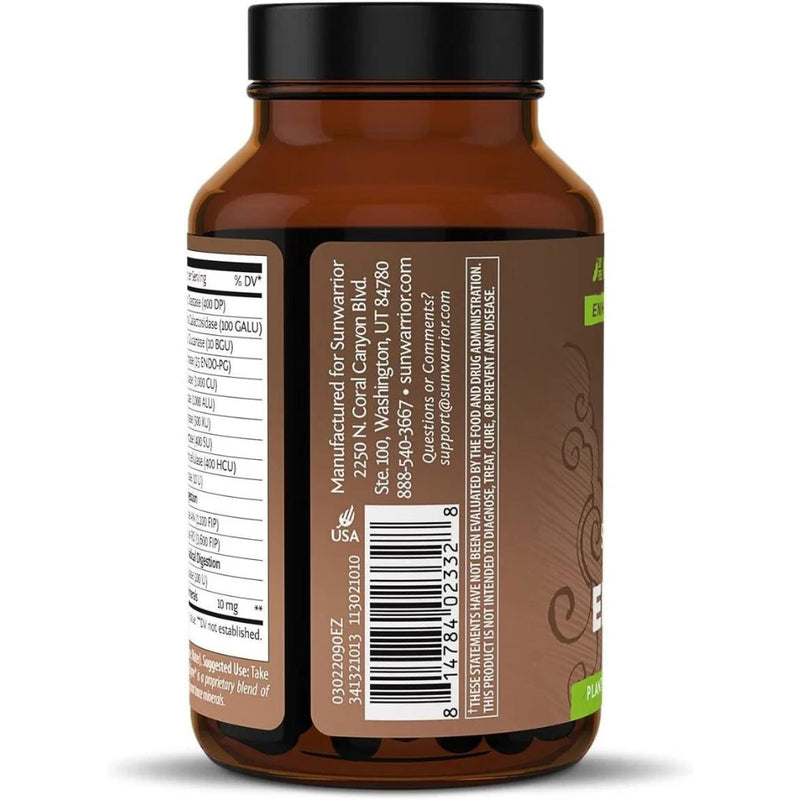 Sunwarrior Vegan Digestive Enzymes | Plant-Based Essential Probiotic Supplement, 90 Ct