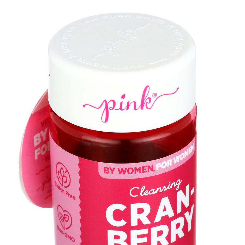 Pink Cleansing Cranberry Gummies, Dietary Supplement, 60 Count