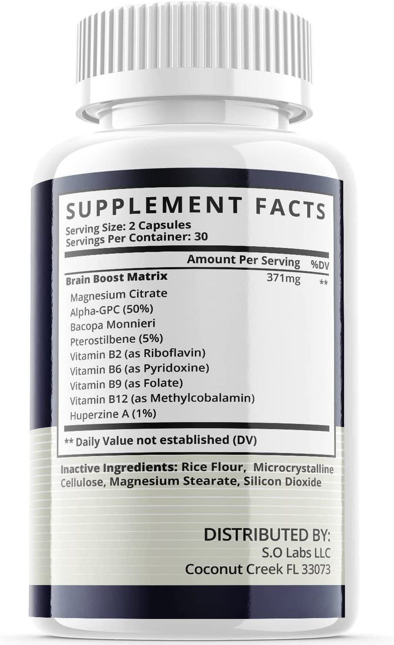 (1 Pack) Brain Sync - Dietary Supplement for Focus, Memory, Clarity, & Energy - Advanced Cognitive Support Formula for Maximum Strength - 60 Capsules