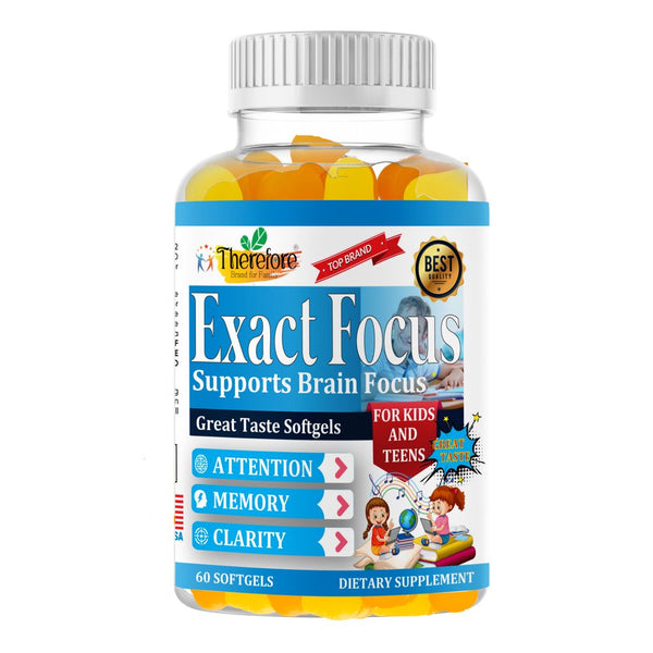 Brain Booster Supplement for for Kids, Teens & Children | Supports Memory, Focus, Attention & Clarity | with Omega 3 & DHA | Brain Support Supplement Tasty Easy-To-Swallow 60 Gummy Vitamins