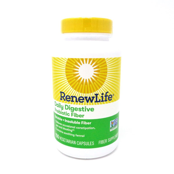 Renew Life Daily Digestive Prebiotic Fiber - 150 Vegetarian Capsules