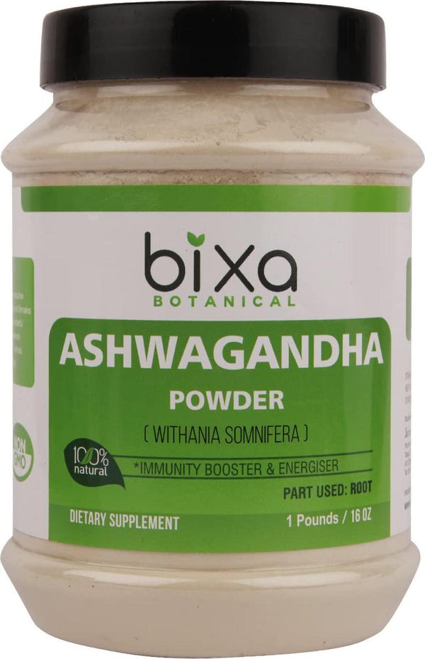 bixa BOTANICAL Ashwagandha Root Powder (Withania Somnifera Root),Indian Ginseng- Best Re-Energizer and Immunity Booster | Herbal Supplement For Improve Sleep - (16 Oz / 1 Pound)