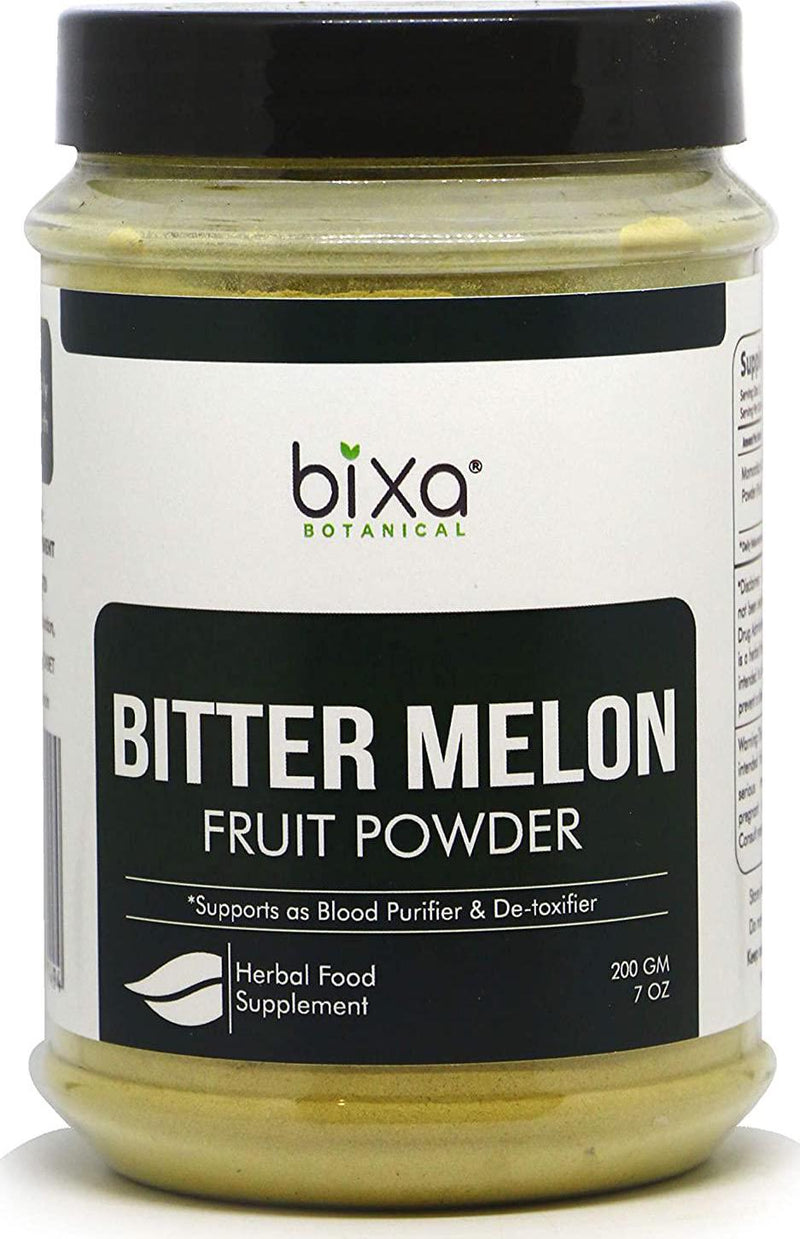 bixa BOTANICAL Bitter Melon Powder - 200G / 7 Oz (Momordica Charantia/Karela Fruit Powder) | Ayurvedic Herb For Blood Sugar Control and Improves Liver Function | Herbal Supplement For Skin And Stomach