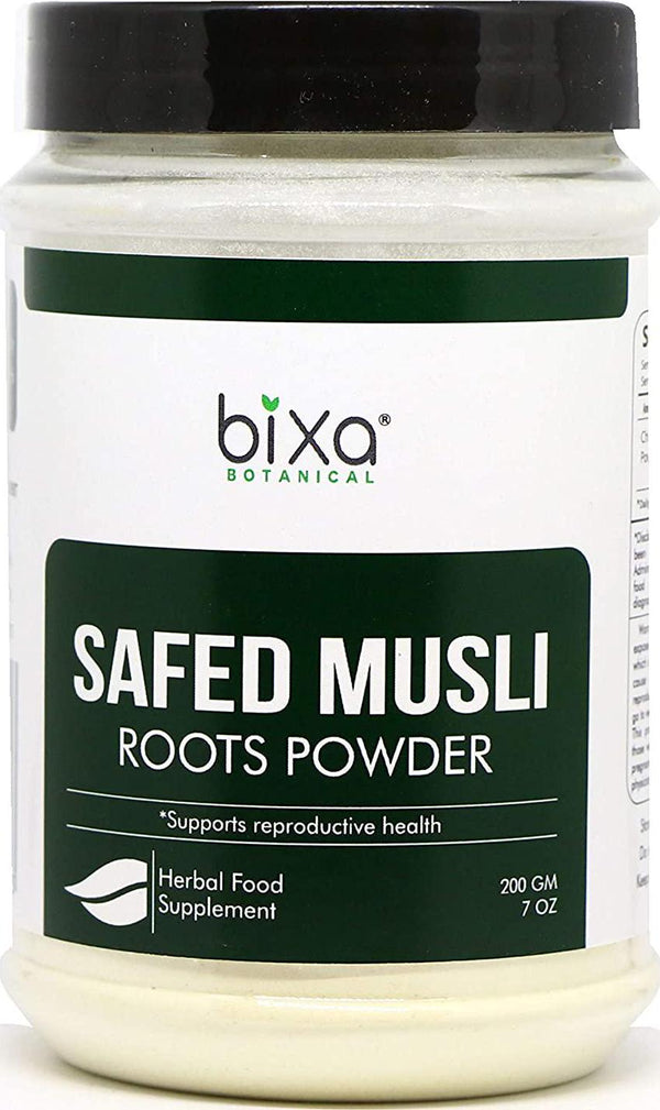 bixa BOTANICAL Safed Musli Powder - 200G (7 Oz) (Chlorophytum Borivillianum) | Best Herb For Vitality Improve Physical Strength | Muscle Builder Herbal Supplement