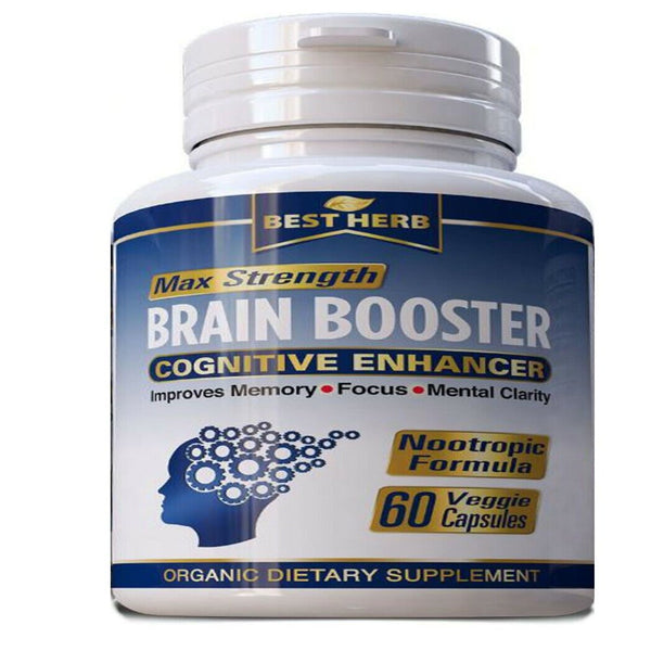 Brain Booster Nootropic Supplement Improve Brain Focus Mind Clarity Memory 60 Capsules