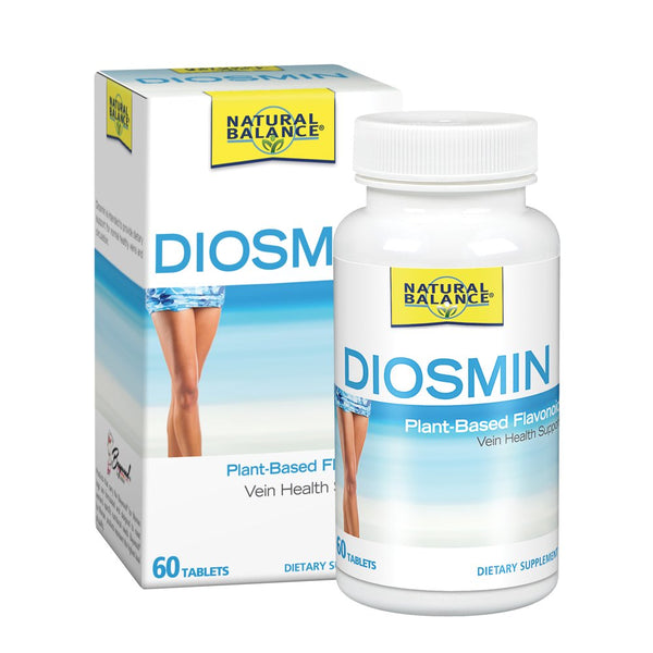 Natural Balance Diosmin 500 Mg | Blood Circulation & Vein Health Supplement | Plant-Based Flavonoid | 60 Tabs