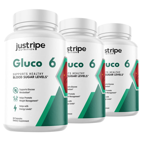 3 Pack Gluco6 Supplement Advanced Formula Supports Healthy Blood Levels -60 Caps