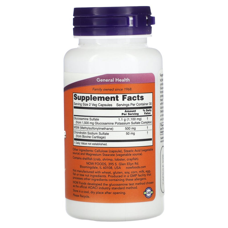 NOW Foods - Glucosamine & MSM Joint Health - 60 Veg Capsules