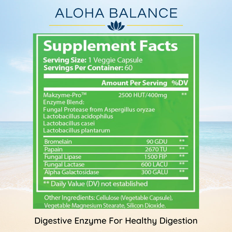 Digestive Enzyme - Makzyme-Pro & Enzyme Blend for Digestive Aid by Aloha Balance