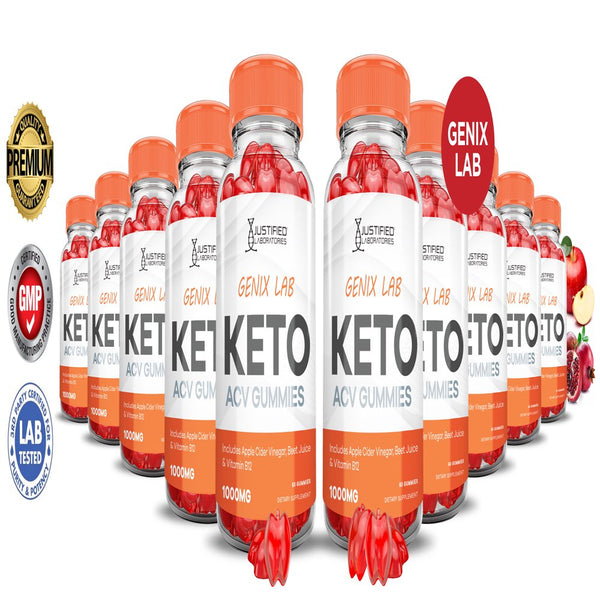 (10 Pack) Genix Lab Keto ACV Gummies 1000MG Dietary Supplement 600 Gummys