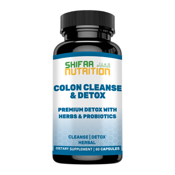 Premium Colon Cleanse & Detox Capsules by SHIFAA NUTRITION | 2X15 Days Detox Pills | Probiotics | Fennel Seed, Cascara Sagrada, Ginger Root | Weight Management | Halal Vitamins | 30 Servings