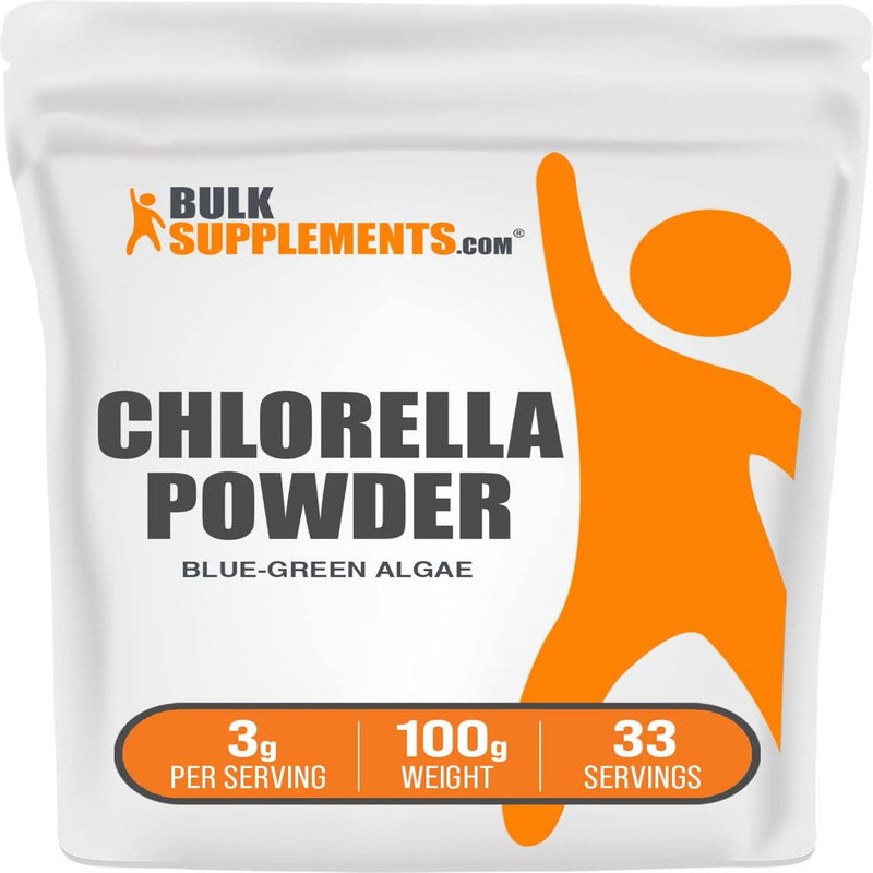 Bulksupplements.Com Chlorella Powder, 3G - Brain, Immune, & Liver Support (100G - 33 Servings)