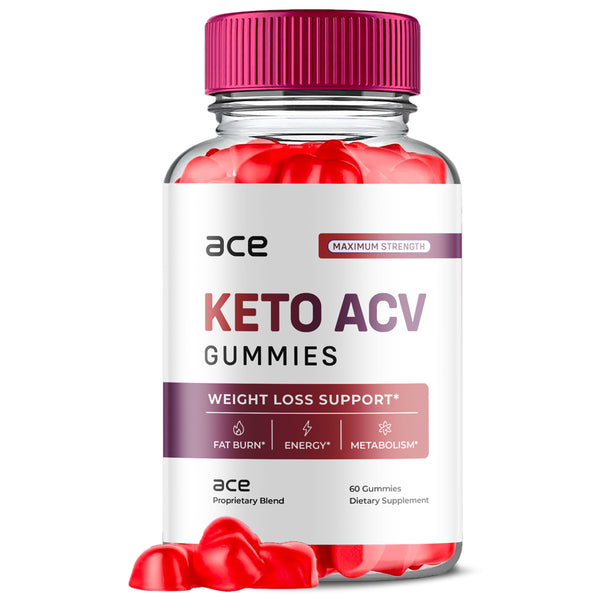 (1 Pack) Ace Keto ACV Gummies - Energy & Focus Boosting Dietary Supplements for Weight Management & Metabolism - Fat Burn - 60 Gummies