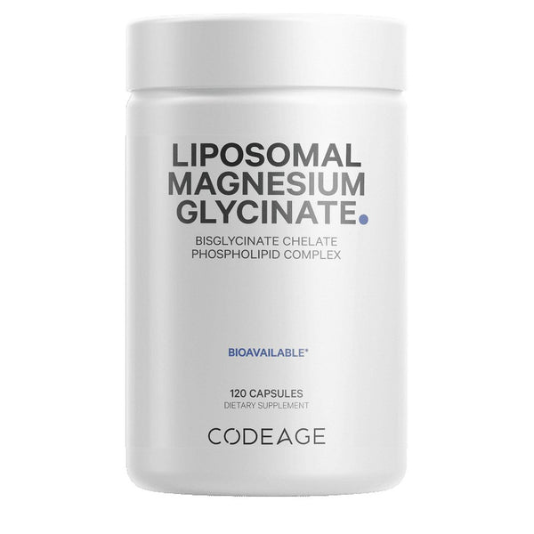 Codeage Liposomal Magnesium Bisglycinate Chelate Mineral Supplement, Phospholipids, 120 Ct