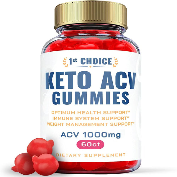 (1 Pack) 1St Choice Keto ACV Gummies - Supplement for Weight Loss - Energy & Focus Boosting Dietary Supplements for Weight Management & Metabolism - Fat Burn - 60 Gummies