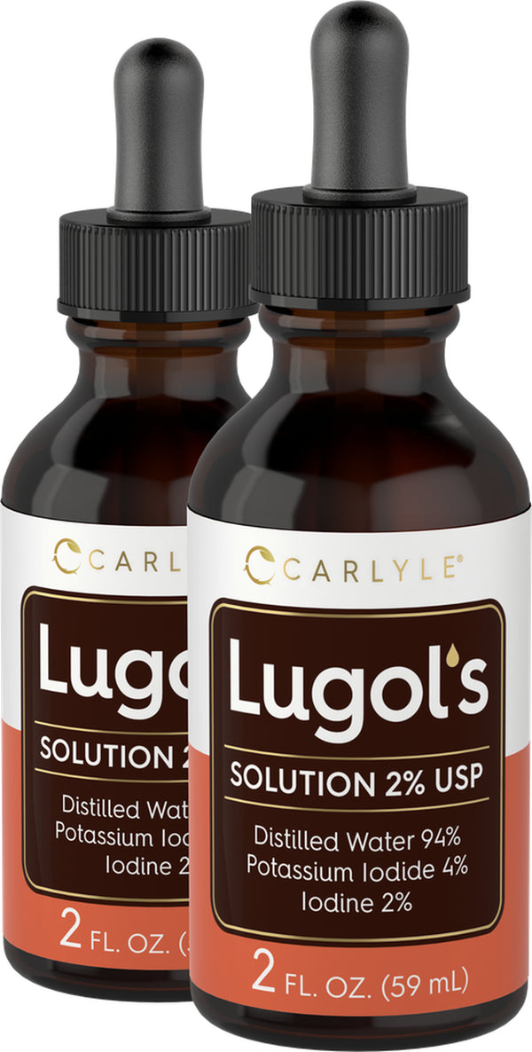 Lugols Iodine 2 Percent 2 Fl Oz Twin Pack | Potassium Iodide and Iodine Solution 2% | by Carlyle