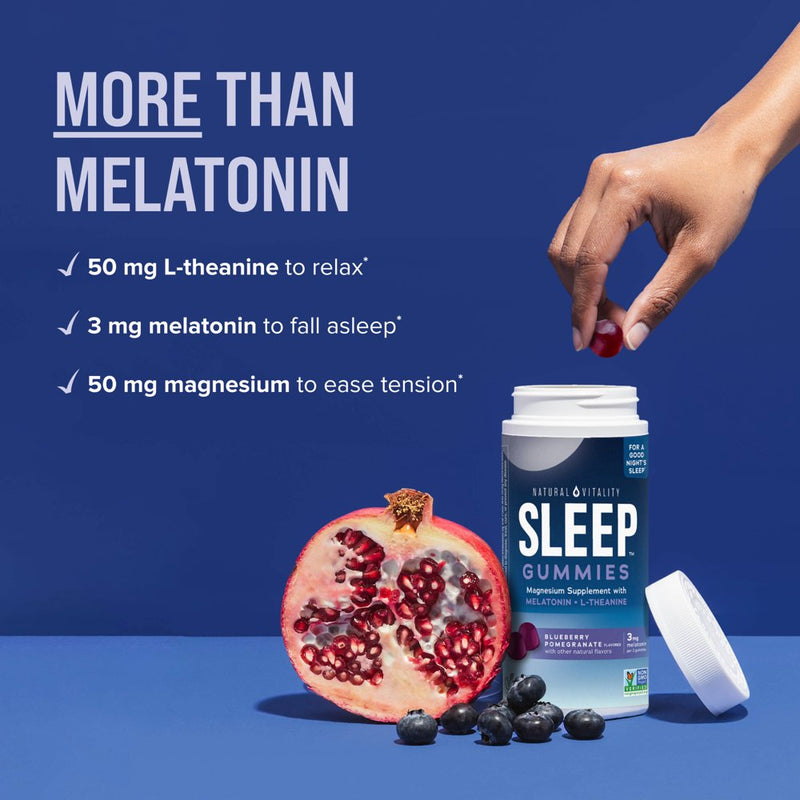 Natural Vitality SLEEP Magnesium Supplement Gummies, 60 Count