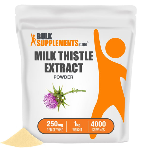 Bulksupplements.Com Milk Thistle Extract Powder - Liver Support Supplement - Silymarin Milk Thistle - Milk Thistle for Dogs (1 Kilogram)