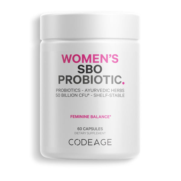 Codeage Women'S SBO Probiotic, 50 Billion CFU, Whole Food Prebiotics & Fermented Botanicals, Vegan, 60 Ct