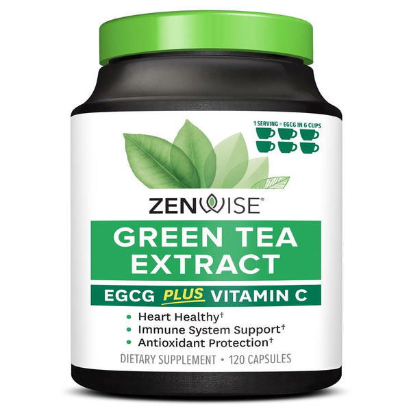 Zenwise Health Green Tea Extract Supplement, Weight Loss Supplement, 120 Capsules