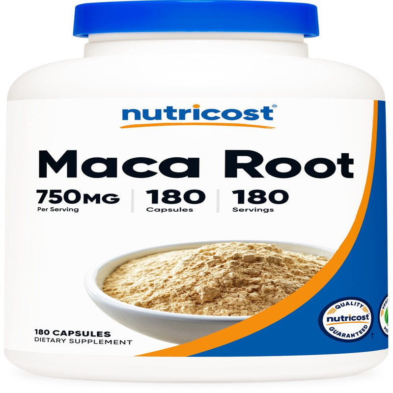 Nutricost Maca Root 750Mg, 180 Capsules, 180 Servings - Vegetarian Supplement