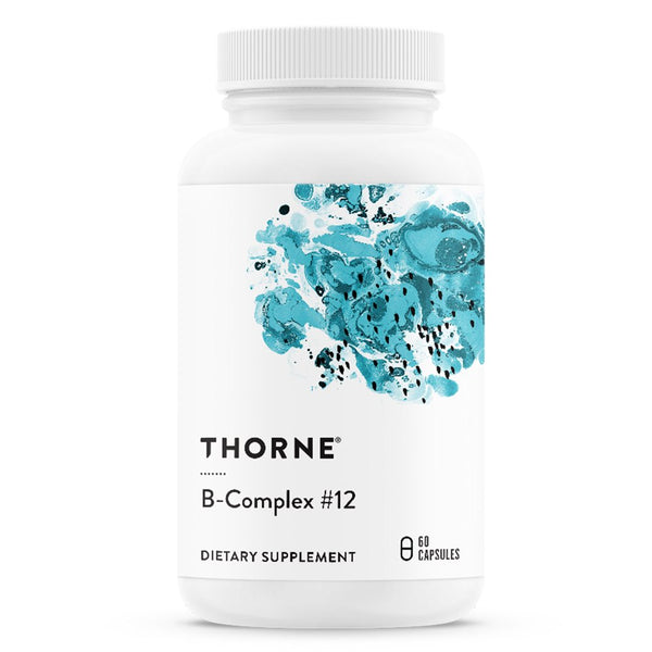 Thorne B-Complex #12, Vitamin B Complex with Active B12 and Folate, 60 Capsules