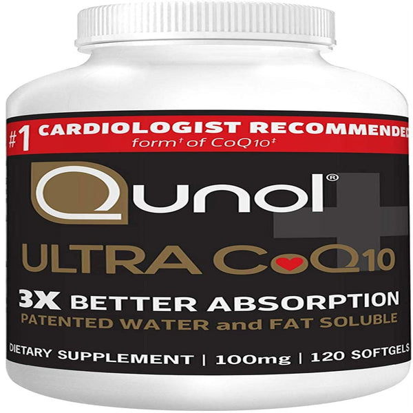 Qunol Ultra Coq10 100Mg, 3X Better Absorption, Patented Water and Fat Soluble Natural Supplement Form of Coenzyme Q10, Antioxidant for Heart Health, 120 Count Softgels