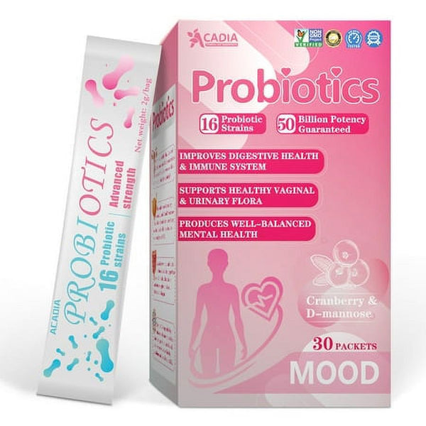 Ushining Acadia Probiotics for Women, Cranberry Probiotic 50 Billion Potency Guaranteed