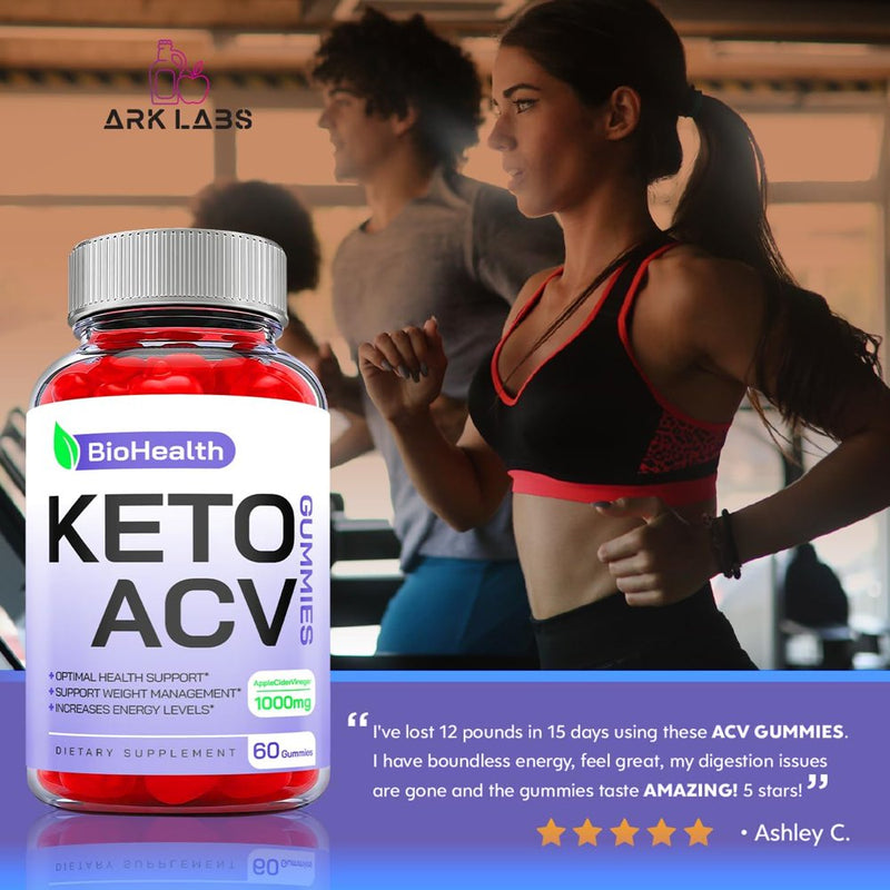 (1 Pack) Biohealth Keto ACV Gummies - Apple Cider Vinegar Supplement for Weight Loss - Energy & Focus Boosting Dietary Supplements for Weight Management & Metabolism - Fat Burn - 60 Gummies