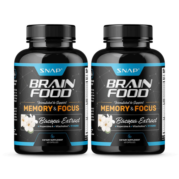 Snap Supplements Nootropics Brain Booster with Bacopa Extract, Memory and Focus Supplement, 60 Capsules, 2-Pack