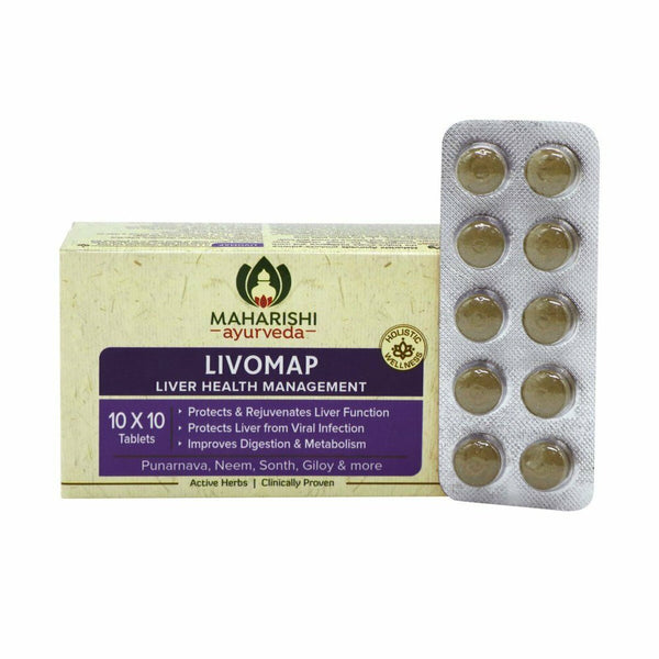 Maharishi Ayurveda Livomap 100 Tablets Pack for Liver Protection |FREE SHIPPING
