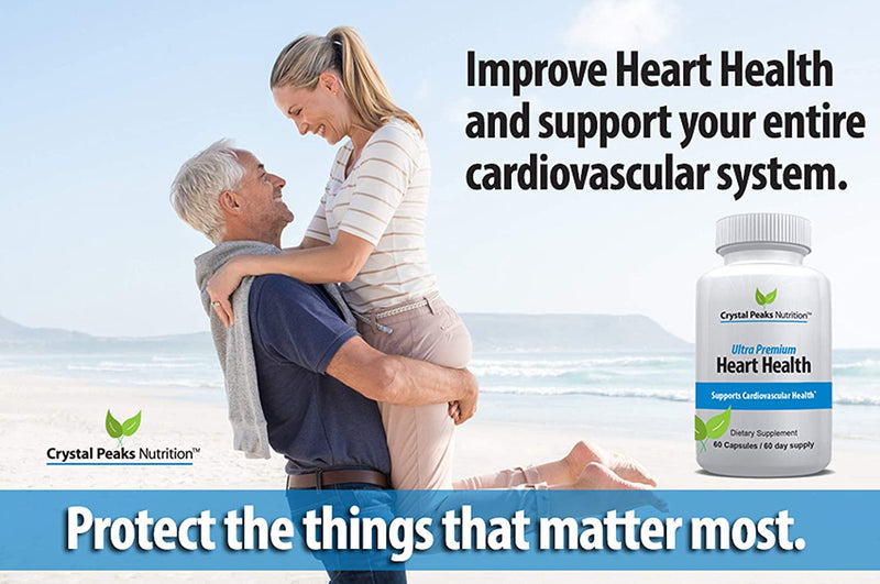Heart Health Supplement with Vitamin K2 (Mk-7) + D3 - Lower Blood Pressure & Cholesterol & Cleanse Arteries of Plaque - Supports Cardiovascular Health & Improved Circulation (60 Capsules)