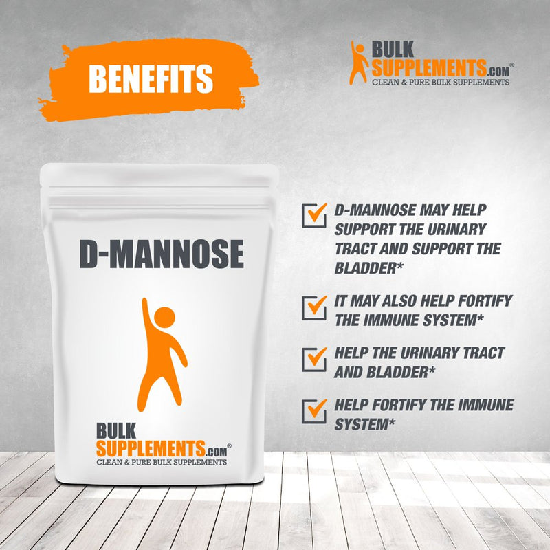 Bulksupplements.Com D-Mannose Powder - Urinary Tract Support - D-Mannose for Urinary Tract - D Mannose Powder (250 Grams - 8.8 Oz)