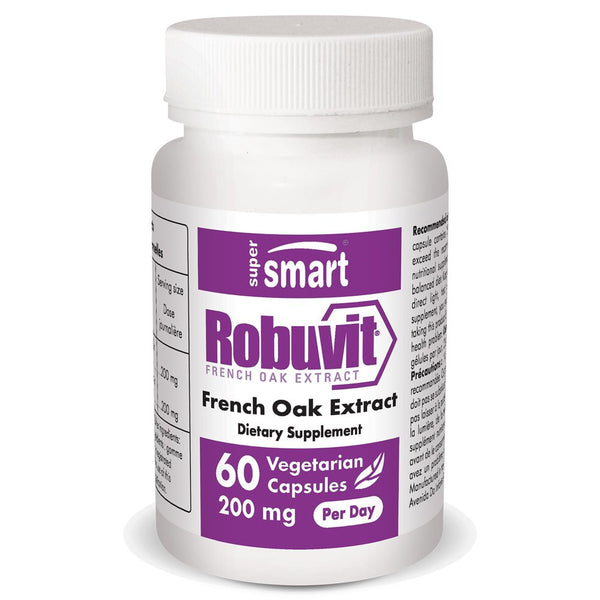 Supersmart - Robuvit 200 Mg per Day - French Oak Wood Extract - Fatigue Relief Supplement - Energy Booster | Non-Gmo & Gluten Free - 60 Vegetarian Capsules