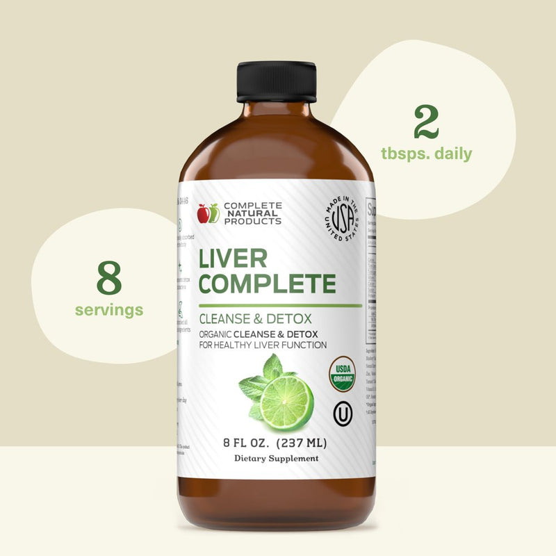 Liver Complete - Organic Liquid Liver Cleanse Detox Supplement for High Enzymes, Fatty Liver, & the Gallbladder