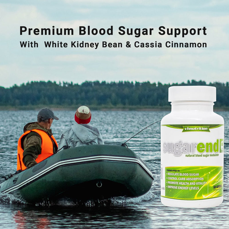 Sugarend Natural Blood Sugar Support Supplement - Premium Blood Sugar Modulator, Carb & Sugar Blocker - 60 Capsules