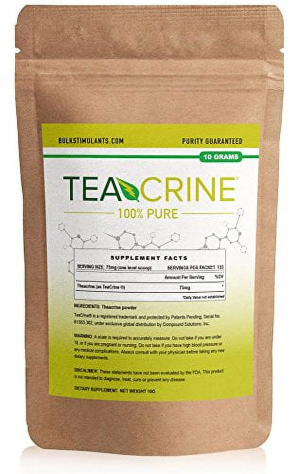 TEACRINE | Theacrine 100% Pure Bulk Powder | 133 Servings | New Nootropic Stimulant for Energy Endurance & Focus