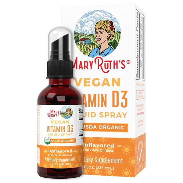 Maryruth'S Liquid Vitamin D3 (Plant-Based) | Made from Non-Gmo, Vegan Lichen | Gluten Free, Paleo, Ketogenic, Bariatric, & Celiac Friendly | 400-1000 IU per Serving, 0.81Oz Glass Bottle