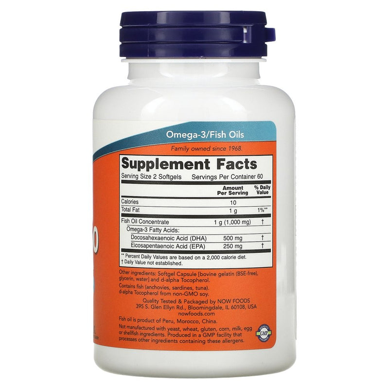 NOW Foods - DHA-250 500 Mg. - 120 Softgels