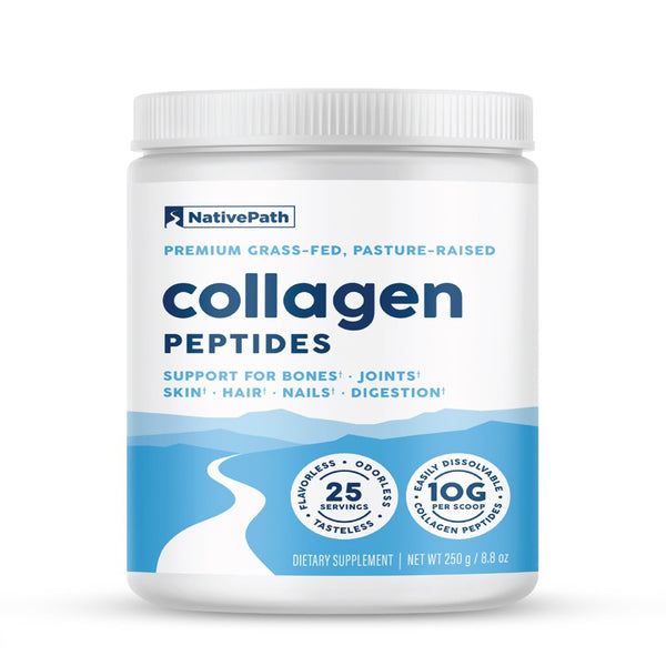 Nativepath Collagen Peptides Protein - Hydrolyzed Type 1 & 3 Collagen Powder for Skin, Hair, Nails - Collagen Powder for Skin - 8.8 Oz (25 Servings)