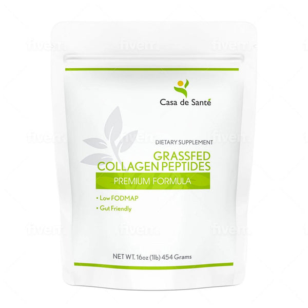 Low FODMAP Grassfed Collagen Peptides for IBS SIBO, Gut Friendly, Gluten, Lactose, Soy, Sugar Grain Free, No Carb, All Natural, Non GMO, Keto
