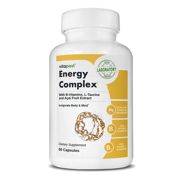 Vitapost Energy Complex Supplement with B-Vitamins, Caffeine - 60 Capsules