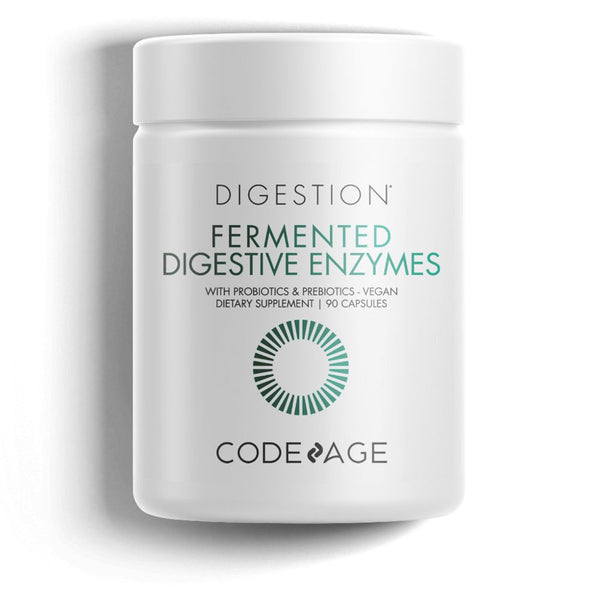 Codeage Fermented Digestive Enzymes, Probiotics, Prebiotics, Amylase, Lipase, Lactase, 3-Month Supply, 90 Ct